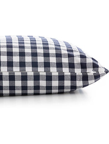 Pack dos fundas de cojín a cuadros vichy, de tejido impermeable - Gamusi.