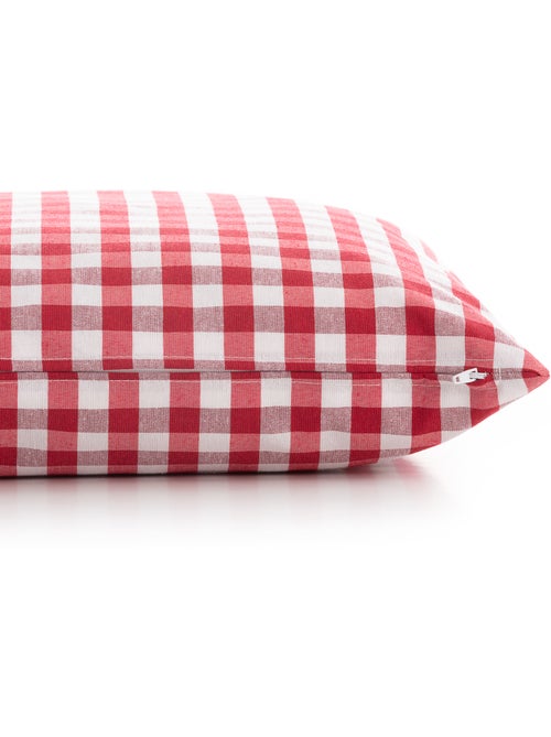 Pack dos fundas de cojín a cuadros vichy, de tejido impermeable -  Gamusi. - Kiabi