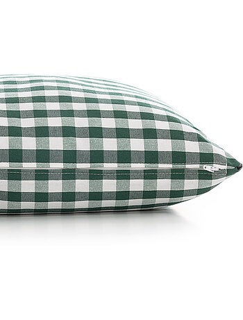 Pack dos fundas de cojín a cuadros vichy, de tejido impermeable - Gamusi.