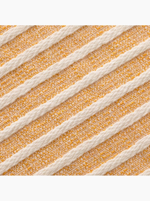 Pack dos fundas de cojín jaspeado a rayas, tejido en relieve bicolor -  Gamusi. - Kiabi