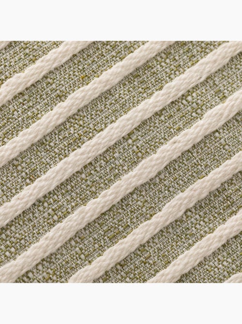 Pack dos fundas de cojín jaspeado a rayas, tejido en relieve bicolor -  Gamusi. - Kiabi