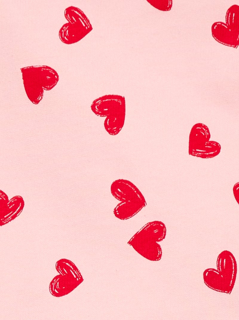 Pack estampado de 2 piezas pantalón corto + camiseta Rosa - Kiabi