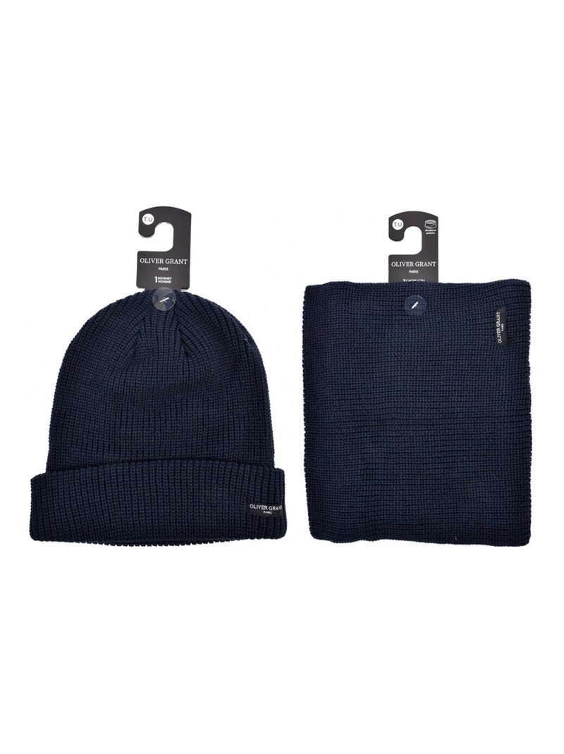 Pack Gorro Cuello Hombre OLIVER GRANT - Pack de 4512 Azul marino - Kiabi