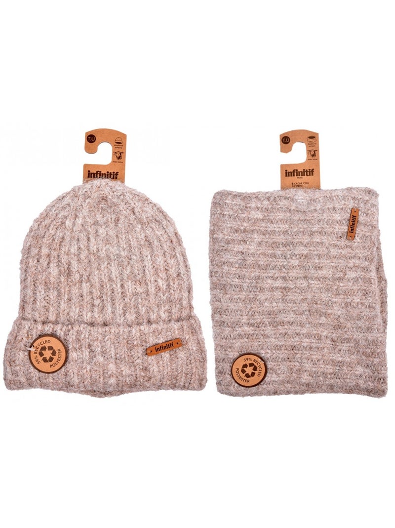 Pack Gorro Cuello INFINITIF Beige - Kiabi