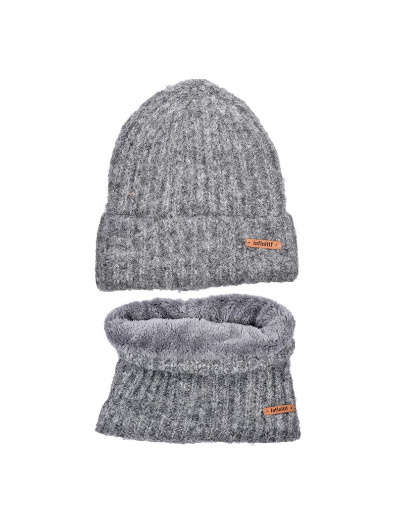 Pack Gorro Cuello INFINITIF Gris - Kiabi