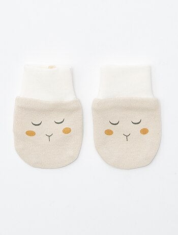 Pack gorro + guante de recién nacido 'Petit Béguin'