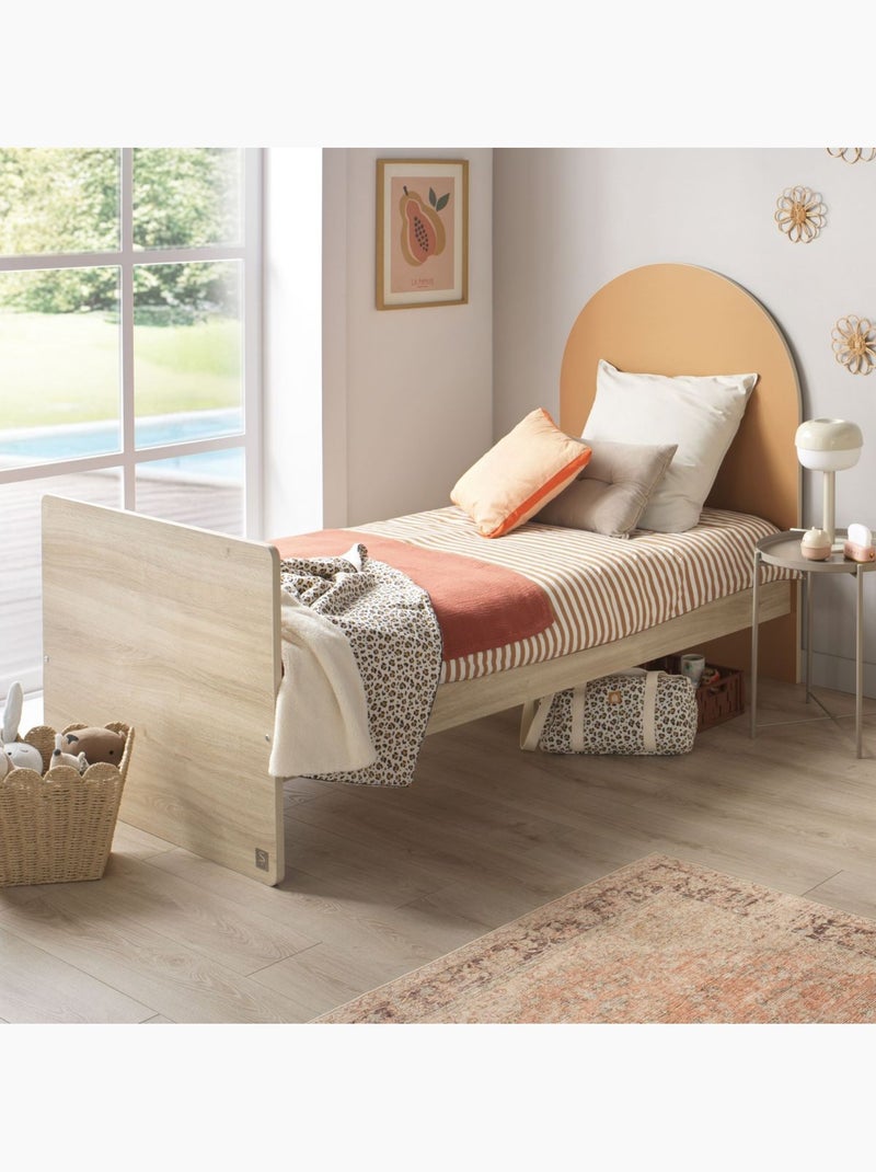 Pack habitación bebé evolutivo: cuna de 120 x 60 transformable en 90 x 190 + cómoda - SAUTHON Marrón caramelo - Kiabi