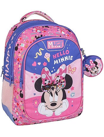Pack mochila minnie hello besties de tejido resistente