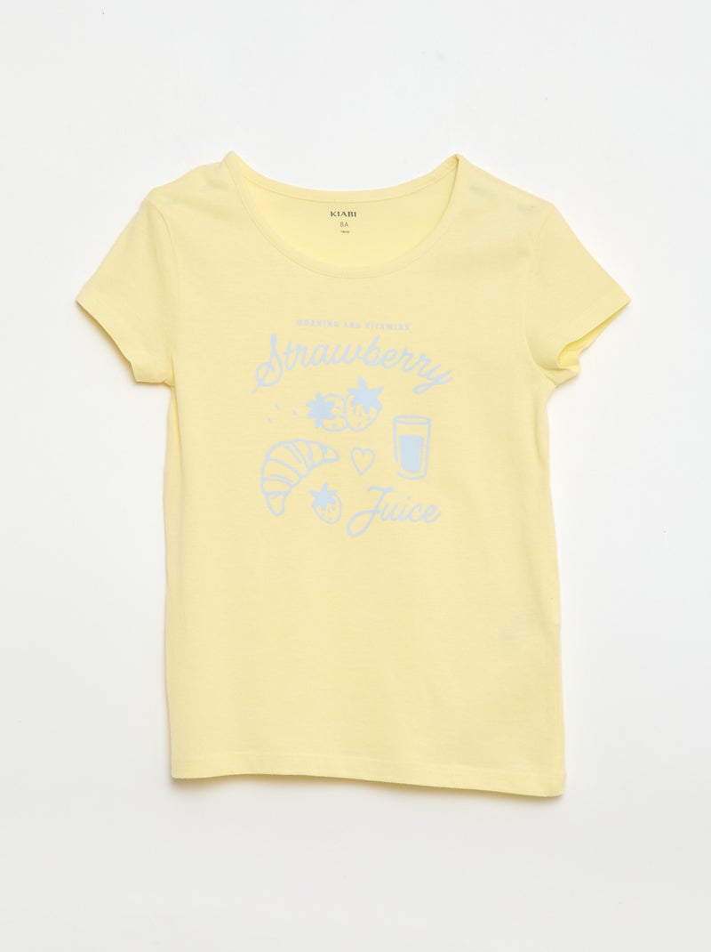 Pack pijama corto - 2 piezas Amarillo - Kiabi