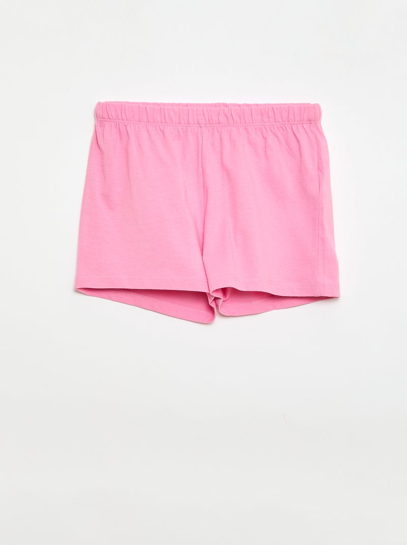 Pack pijama corto - 2 piezas Rosa - Kiabi