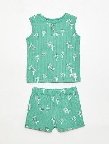 Pack pijama corto camiseta de tirantes + pantalón corto - 2 piezas