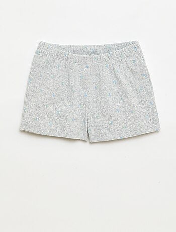 Pack pijama corto camiseta de tirantes + pantalón corto con estampado - 2 piezas
