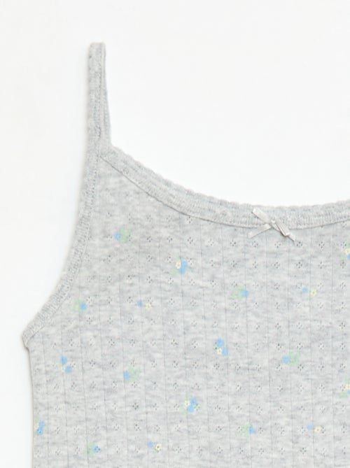 Pack pijama corto camiseta de tirantes + pantalón corto con estampado - 2 piezas - Kiabi