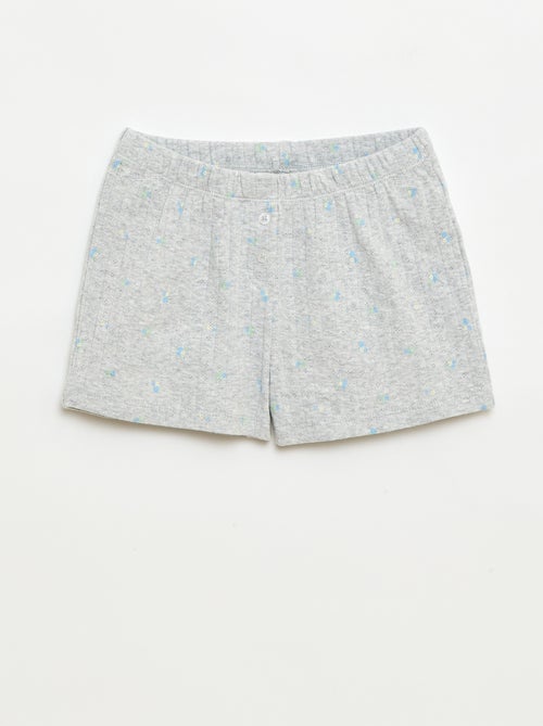 Pack pijama corto camiseta de tirantes + pantalón corto con estampado - 2 piezas - Kiabi