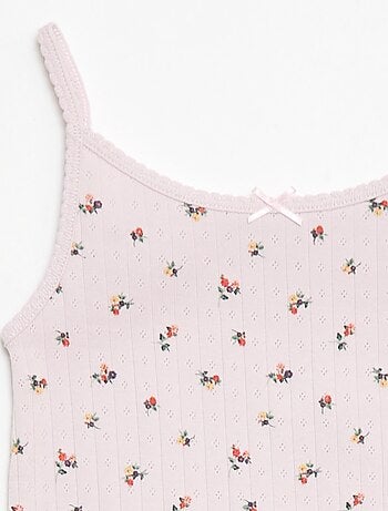 Pack pijama corto camiseta de tirantes + pantalón corto con estampado - 2 piezas