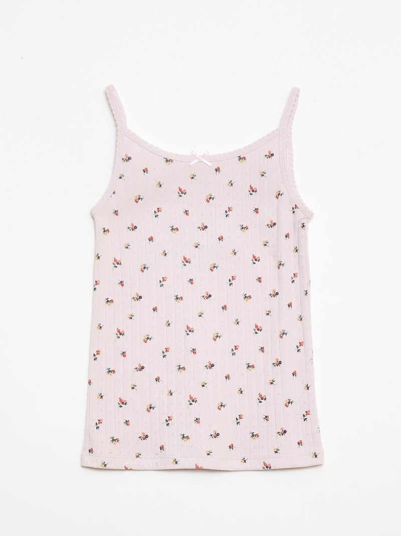 Pack pijama corto camiseta de tirantes + pantalón corto con estampado - 2 piezas Purpura - Kiabi