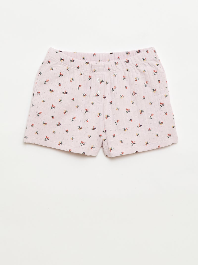 Pack pijama corto camiseta de tirantes + pantalón corto con estampado - 2 piezas Purpura - Kiabi