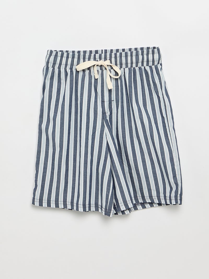 Pack pijama corto camiseta + pantalón corto - 2 piezas Azul - Kiabi