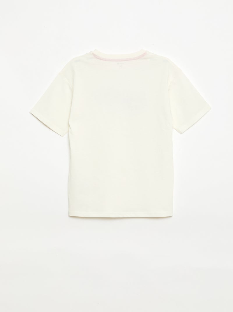 Pack pijama corto camiseta + pantalón corto - 2 piezas Blanco - Kiabi