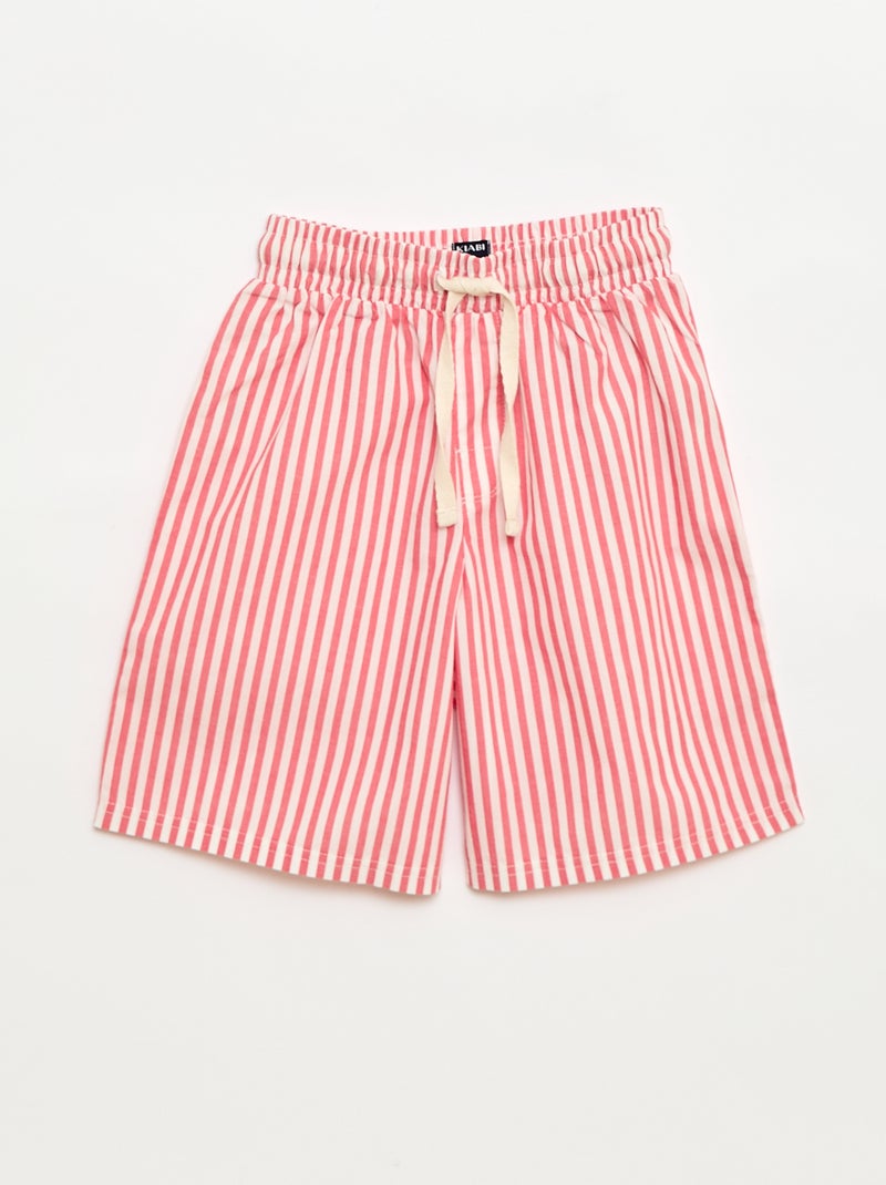 Pack pijama corto camiseta + pantalón corto - 2 piezas Blanco - Kiabi