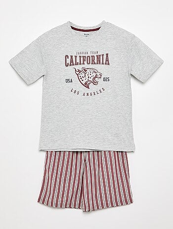 Pack pijama corto camiseta + pantalón corto - 2 piezas