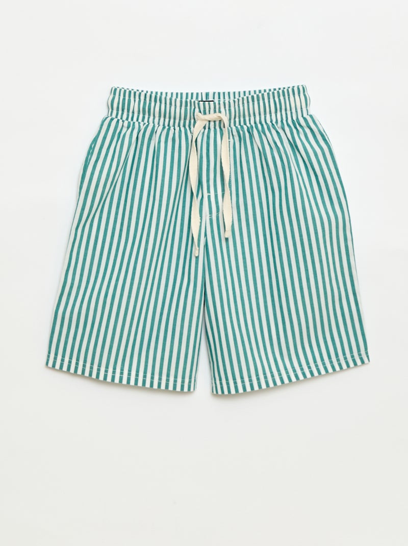 Pack pijama corto camiseta + pantalón corto - 2 piezas Verde - Kiabi
