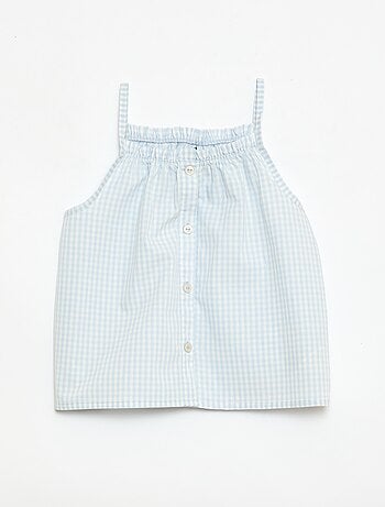 Pack pijama corto con estampado vichy - 2 piezas