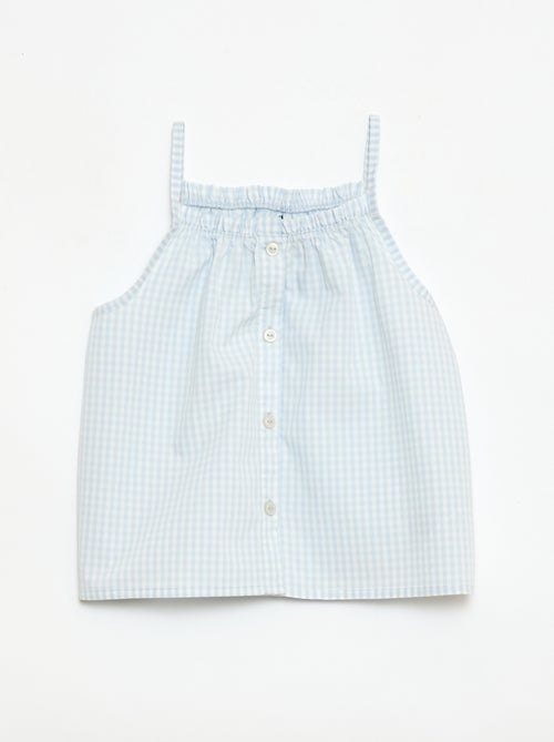 Pack pijama corto con estampado Vichy - 2 piezas - Kiabi