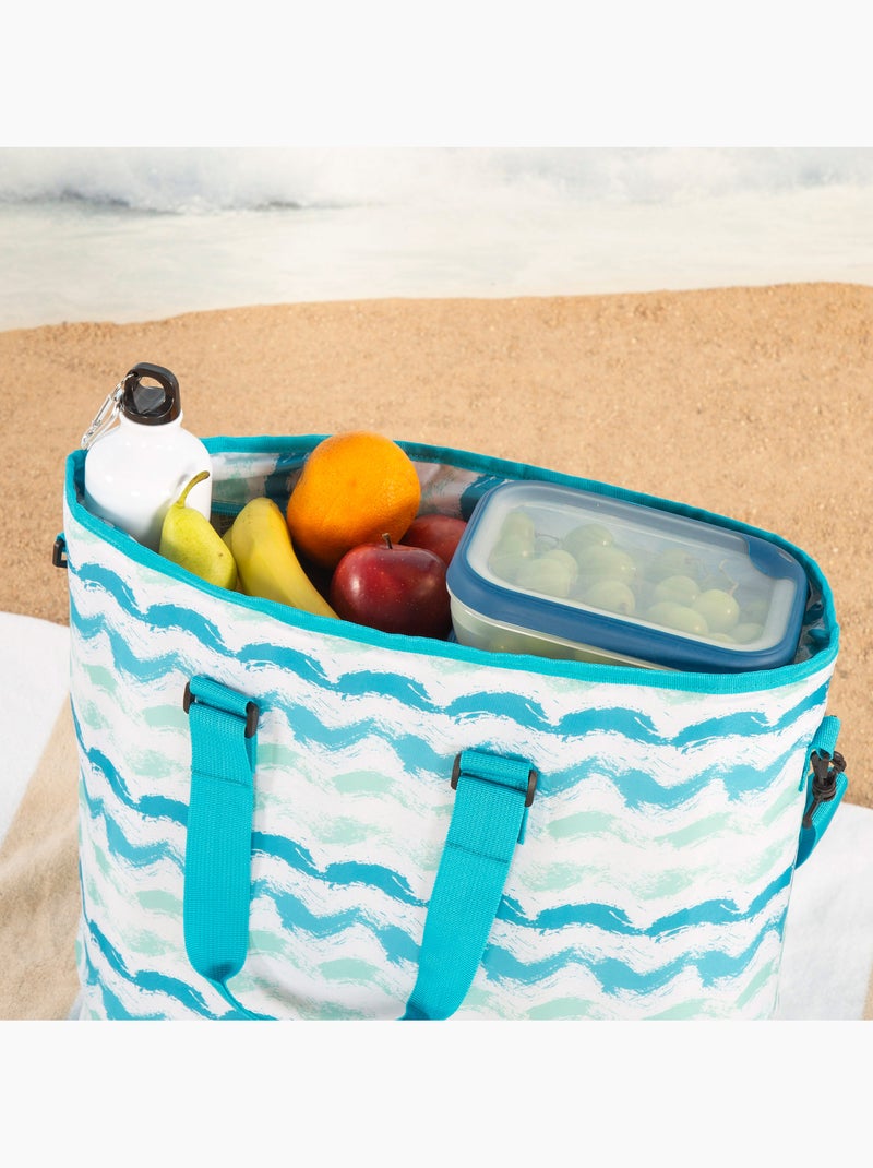 Pack playa silla baja 45x40x70 cm + nevera portátil 20 litros aktive Azul - Kiabi