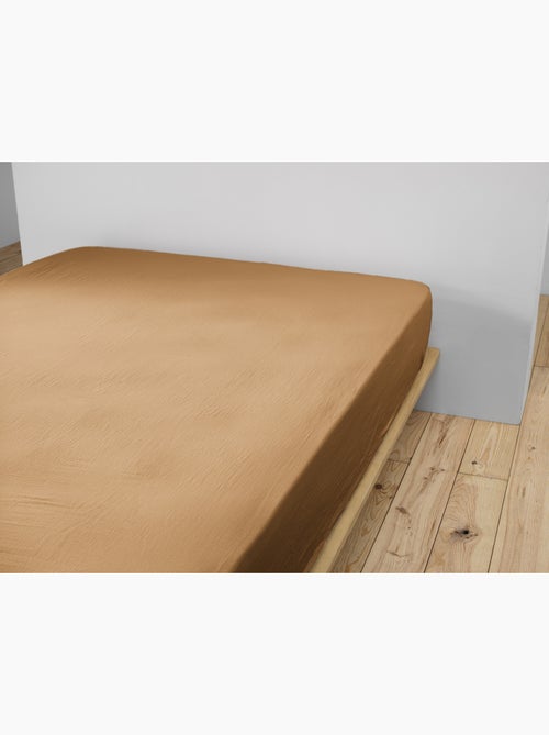 Pack sábana bajera + 2 fundas de almohada doble gasa de algodón gaïa - Kiabi Pack sábana bajera + 2 fundas de almohada doble gasa de algodón gaïa - Kiabi