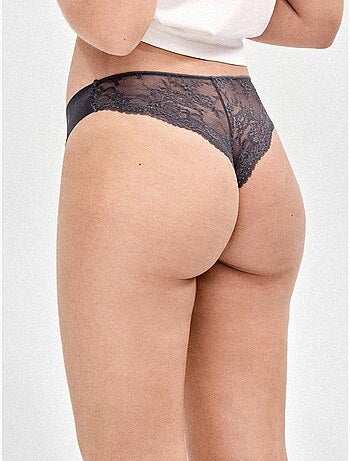 Pack x3 bragas brasileñas corte láser sin marcas y trasero encaje