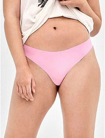 Pack x3 bragas brasileñas corte láser sin marcas y trasero encaje