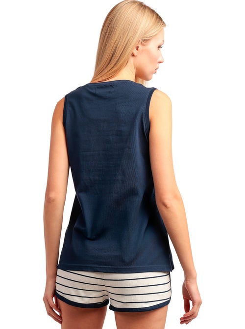 PADDINGTON CLASSIC Pijama Sin mangas Navy para Mujer - Kiabi