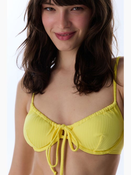 Paige top de bikini texturizado con aro penti - Kiabi