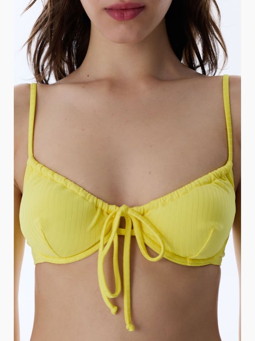 Paige top de bikini texturizado con aro penti - Kiabi
