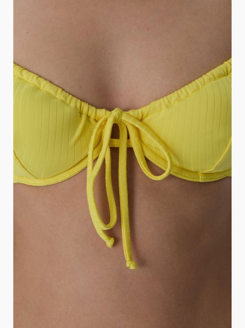 Paige top de bikini texturizado con aro penti - Kiabi