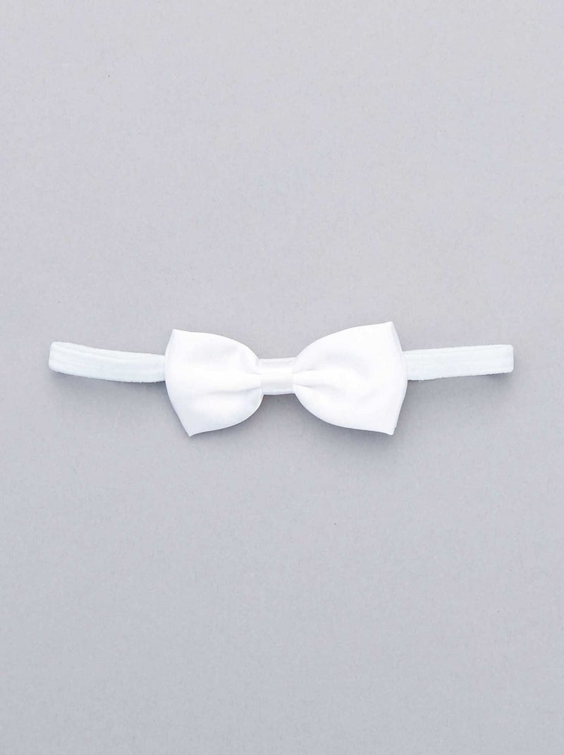 Pajarita de raso blanco - Kiabi