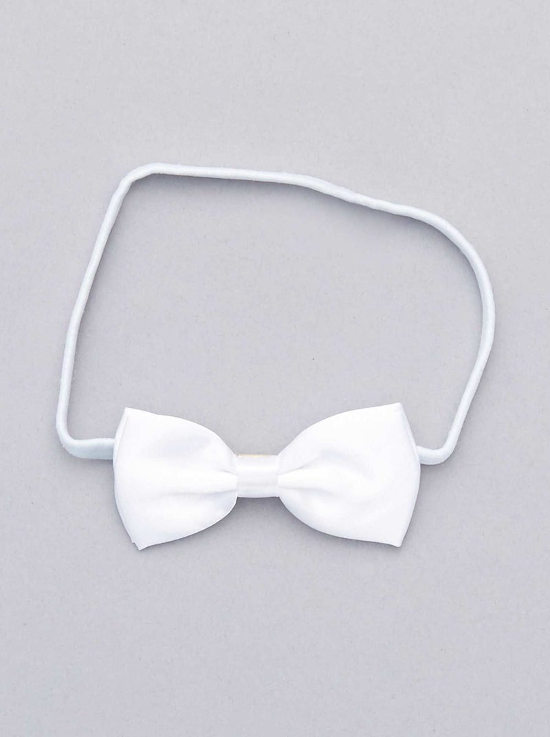 Pajarita de raso blanco - Kiabi