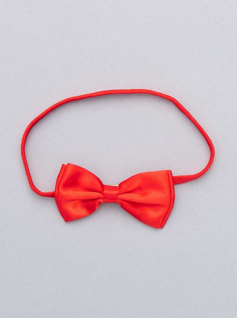 Pajarita de raso rojo - Kiabi