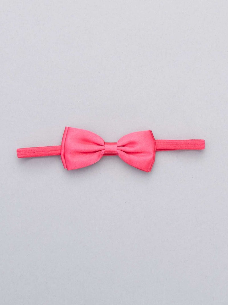 Pajarita de raso rosa - Kiabi