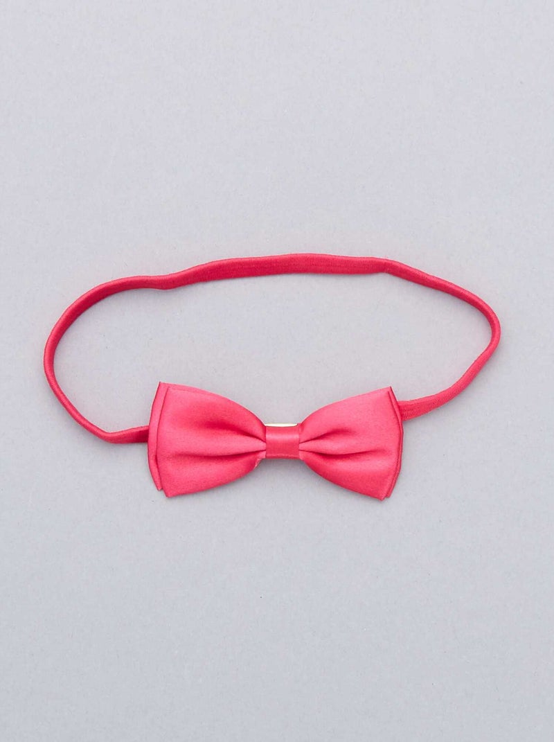 Pajarita de raso rosa - Kiabi