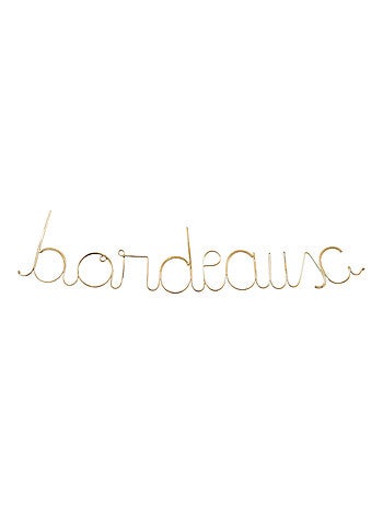 Palabra de alambre de latón "BORDEAUX