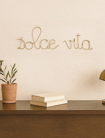 Palabra de alambre de latón "DOLCE VITA