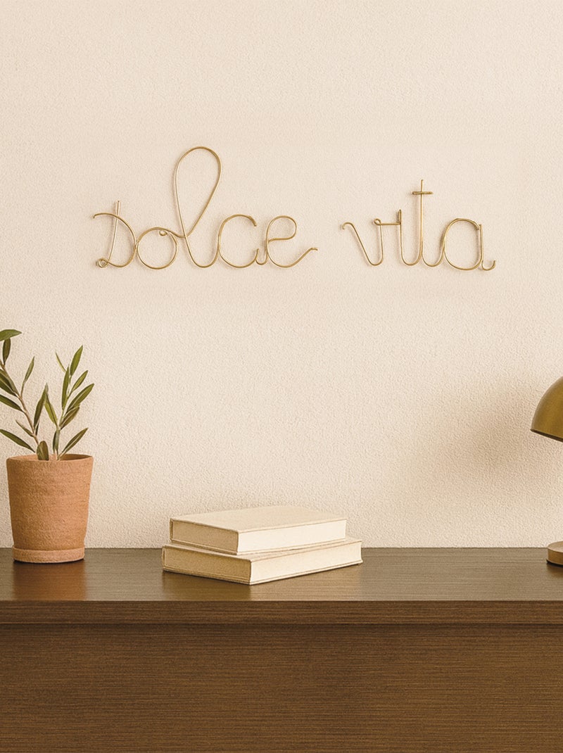 Palabra de alambre de latón "DOLCE VITA Dorado - Kiabi