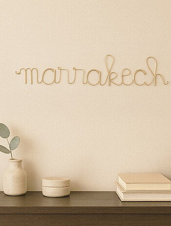 Palabra de alambre de latón "Marrakech