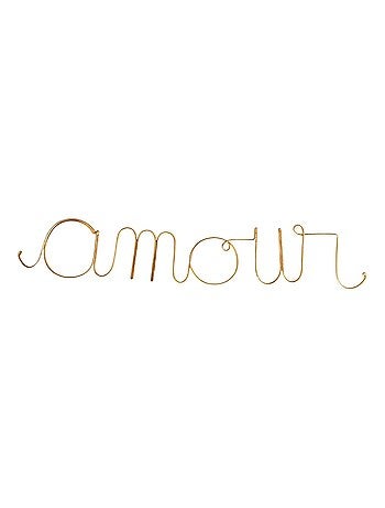 Palabra de latón dorado "AMOUR