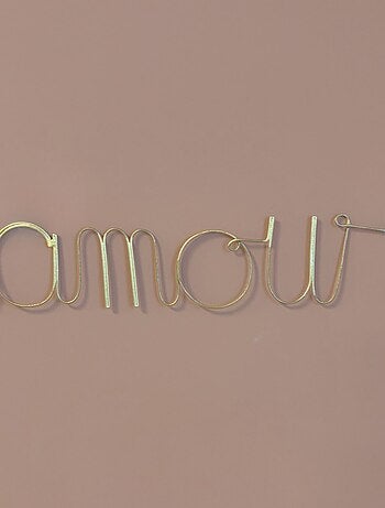Palabra de latón dorado "AMOUR