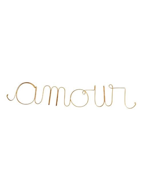 Palabra de latón dorado "AMOUR - Kiabi