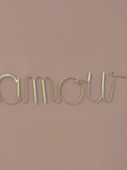 Palabra de latón dorado "AMOUR - Kiabi