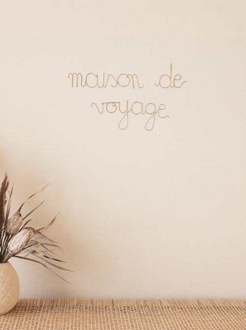 Palabra de latón "MAISON DE VOYAGE - Kiabi Palabra de latón "MAISON DE VOYAGE - Kiabi